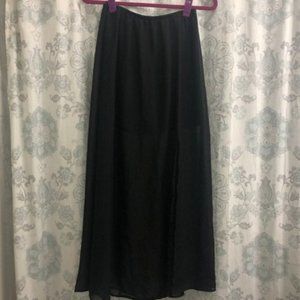 Nordstrom Lily White Black Sheer Maxi Skirt